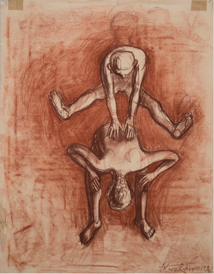 <span>Šokantis per ožį</span>. Iš serijos Vaikų žaidimai, Petras Repšys, 1994